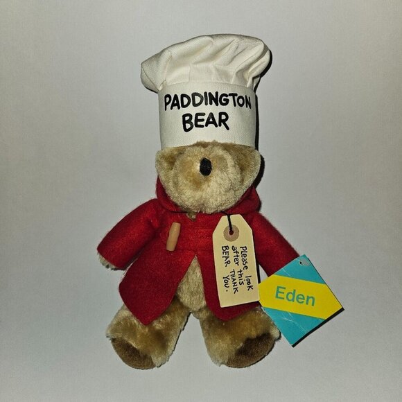 VTG Eden Paddington Bear Plush 10" Stuffed Animal Chef Teddy Bears Picnic w/TAGS - Picture 1 of 11